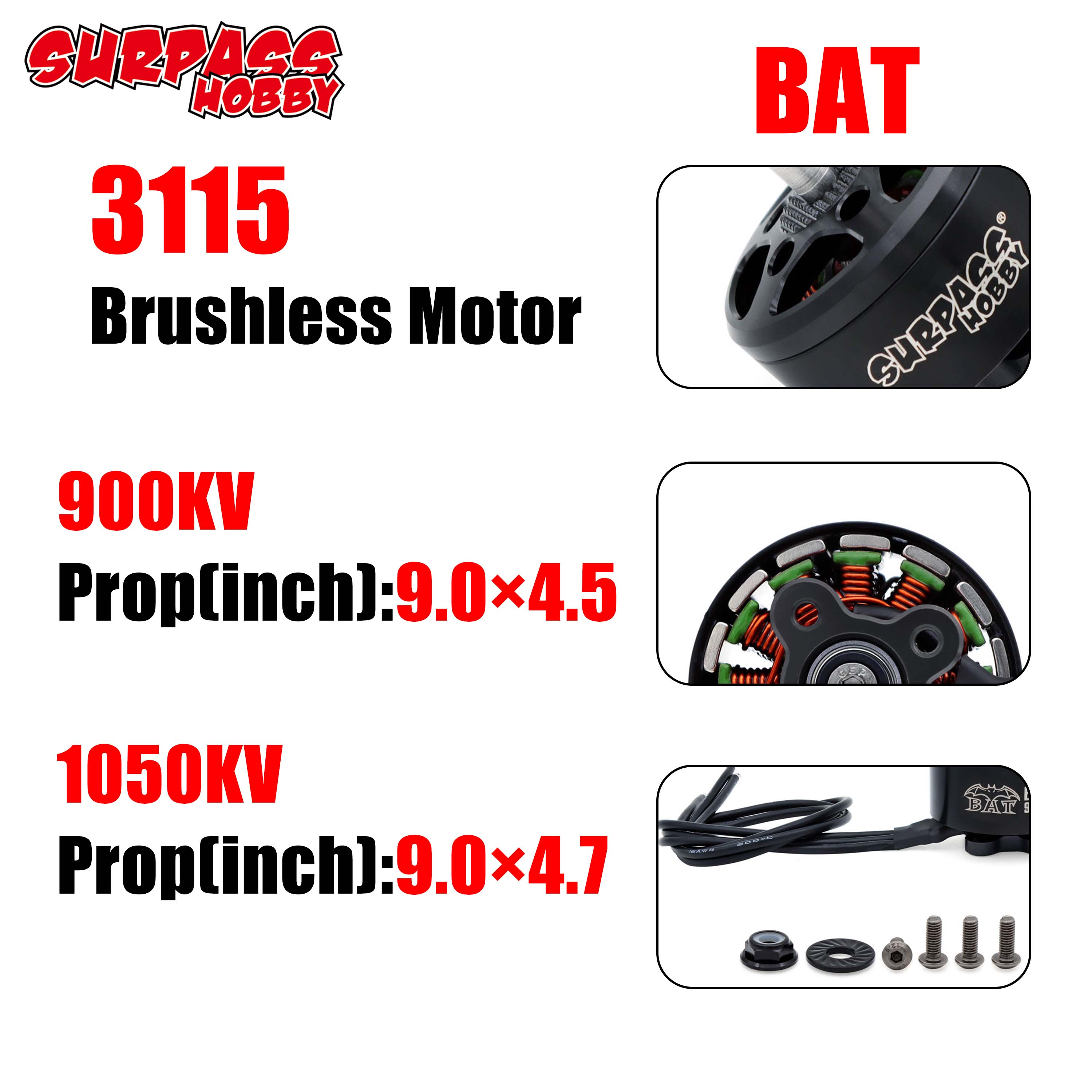 Surpass Hobby BAT 3115 900KV 1 - Drone Racing Esc avis et prix